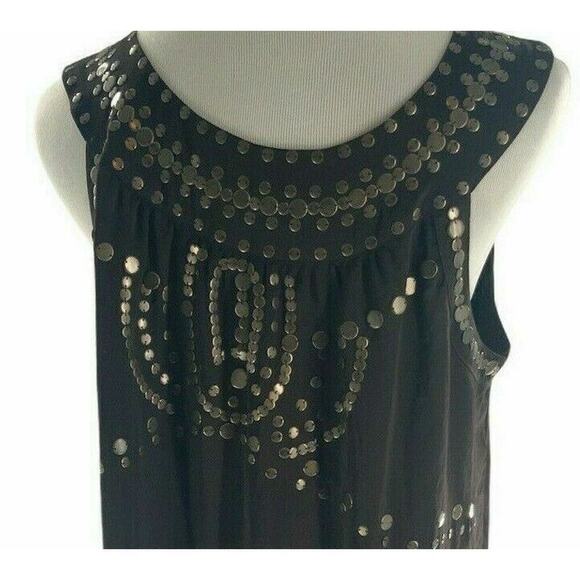 Alfani Midi Dress Women Sz 14 Relaxed A-Line Beaded Crew Neck Sleeveless Casual - Picture 4 of 15